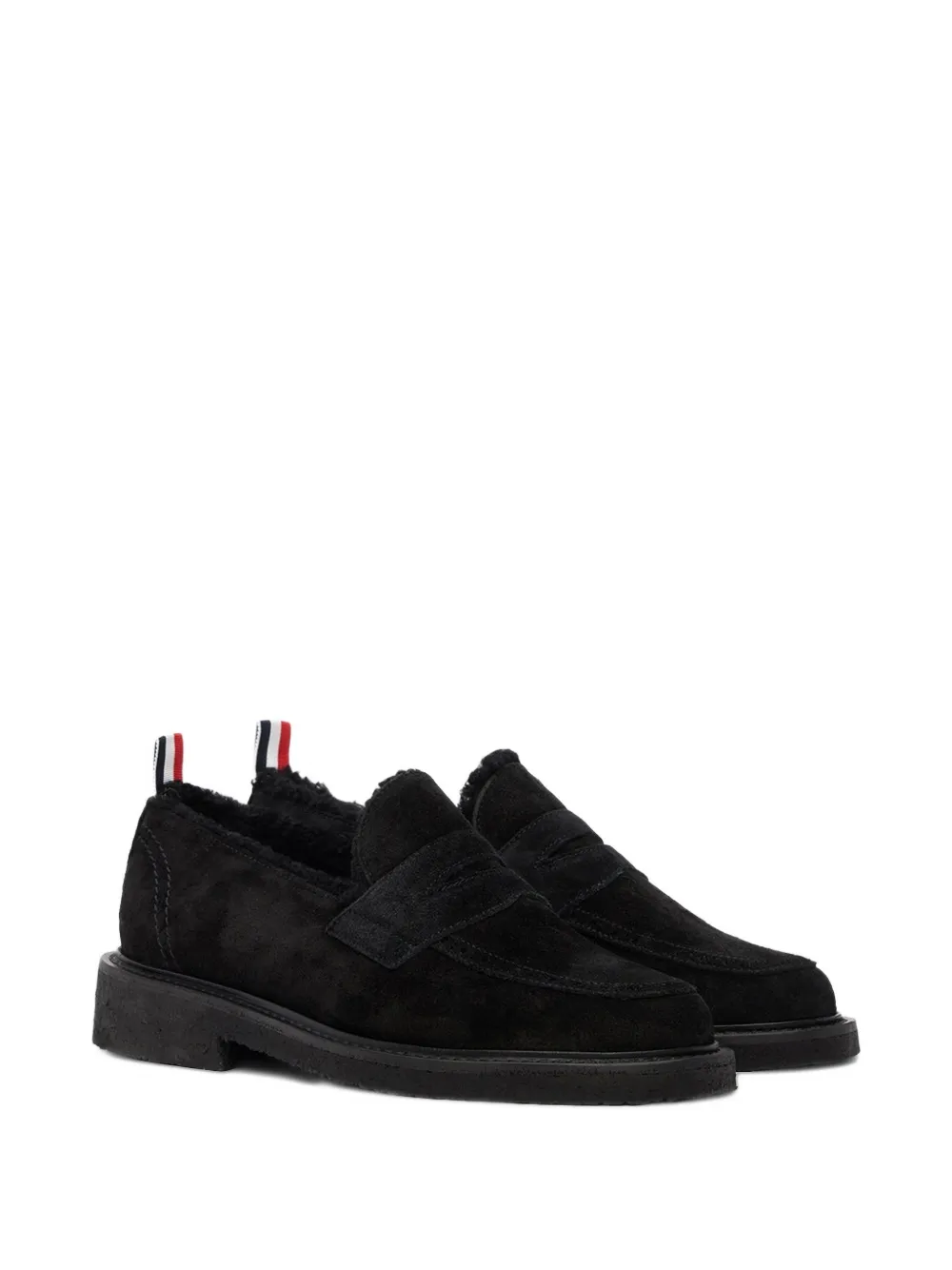 Thom Browne suede penny loafers - Zwart