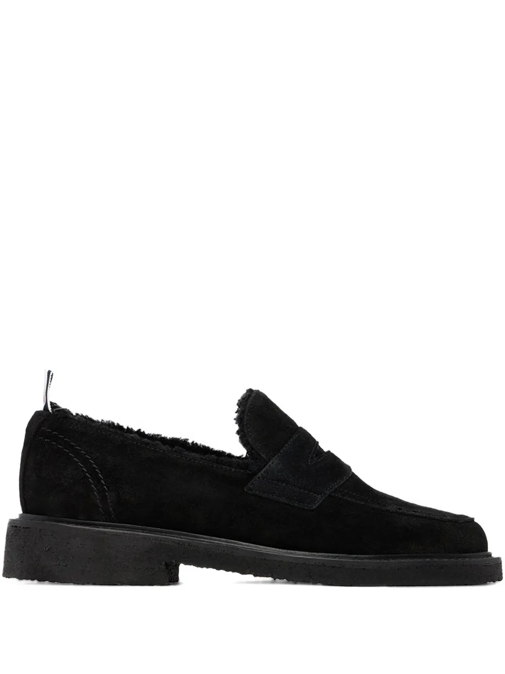Thom Browne suede penny loafers - Nero