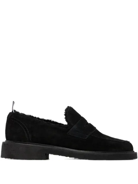 Thom Browne suede penny loafers