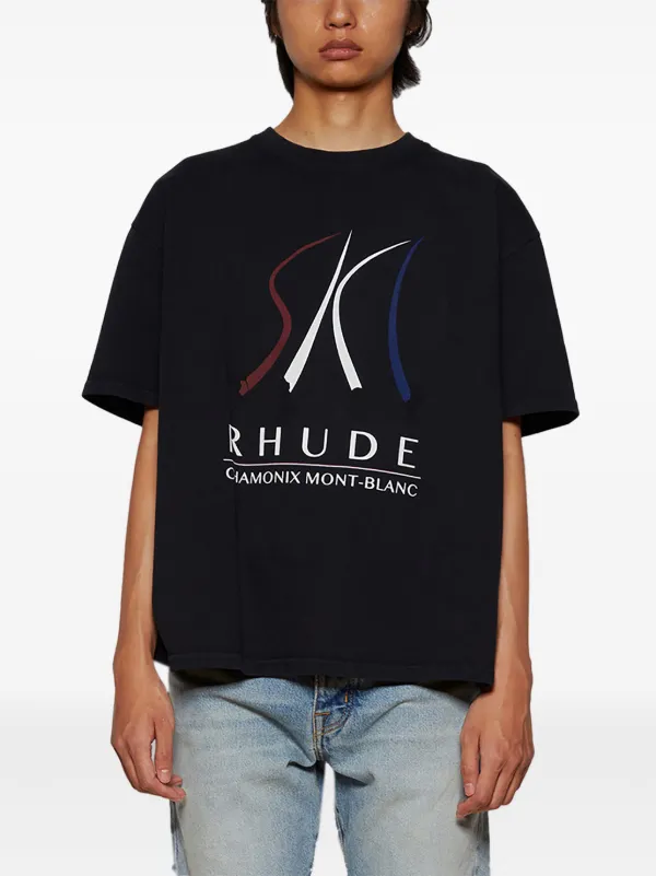 【関税込み】Rhude ブラック Rhude Script Tシャツ Black 'Rhude' Script T-shirt by Rhude on Sale