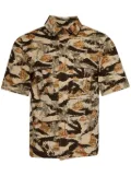 AMIRI Repeat Palm Camp shirt - Brown