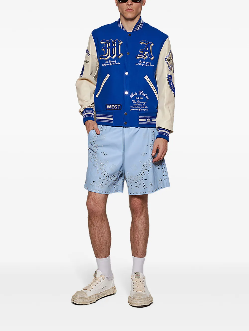AMIRI Shorts met uitgesneden detail - Blauw
