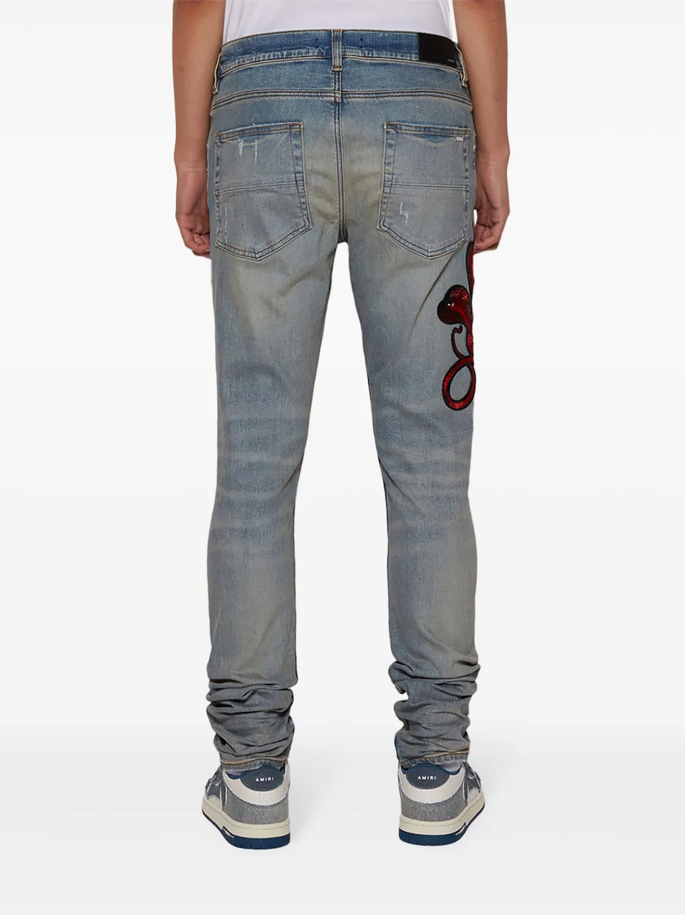 AMIRI Jeans met print Blauw