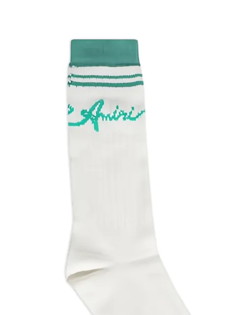 AMIRI stripe-logo socks