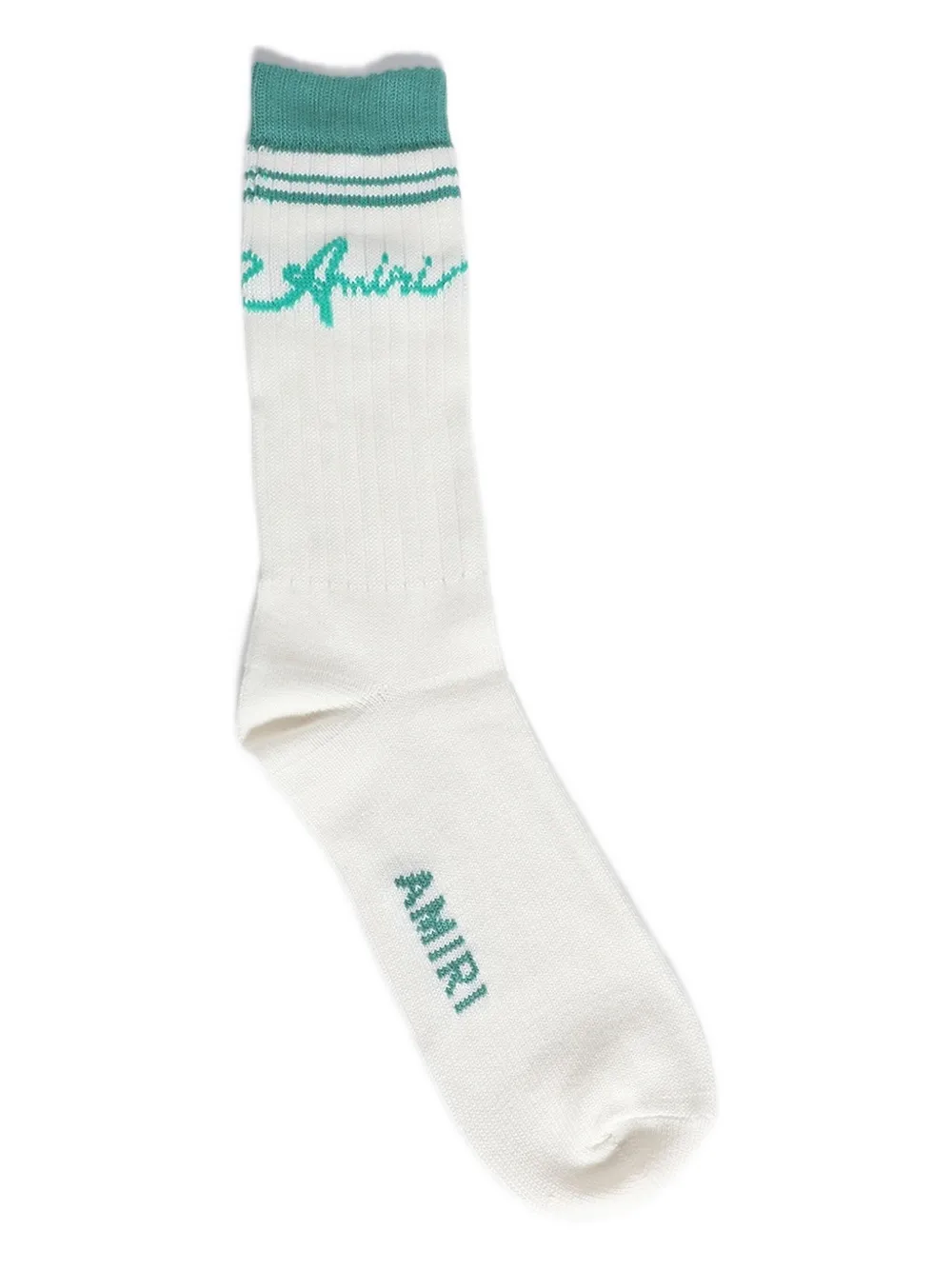 AMIRI stripe-logo socks | White | Image 1
