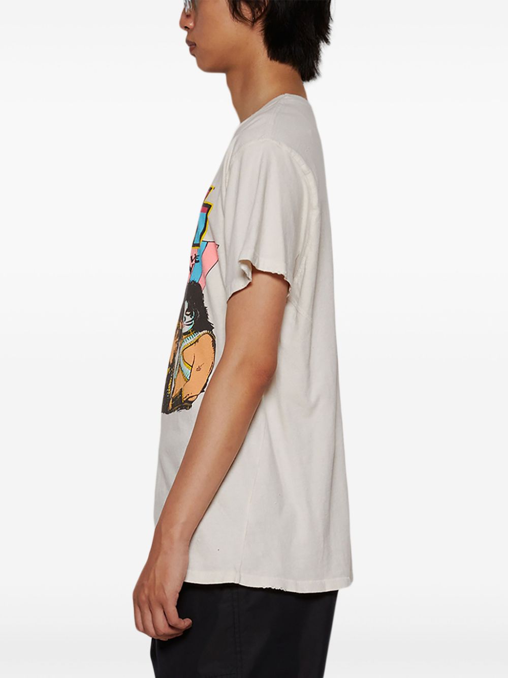 MADEWORN KISS GRAPHIC-PRINT COTTON T-SHIRT 