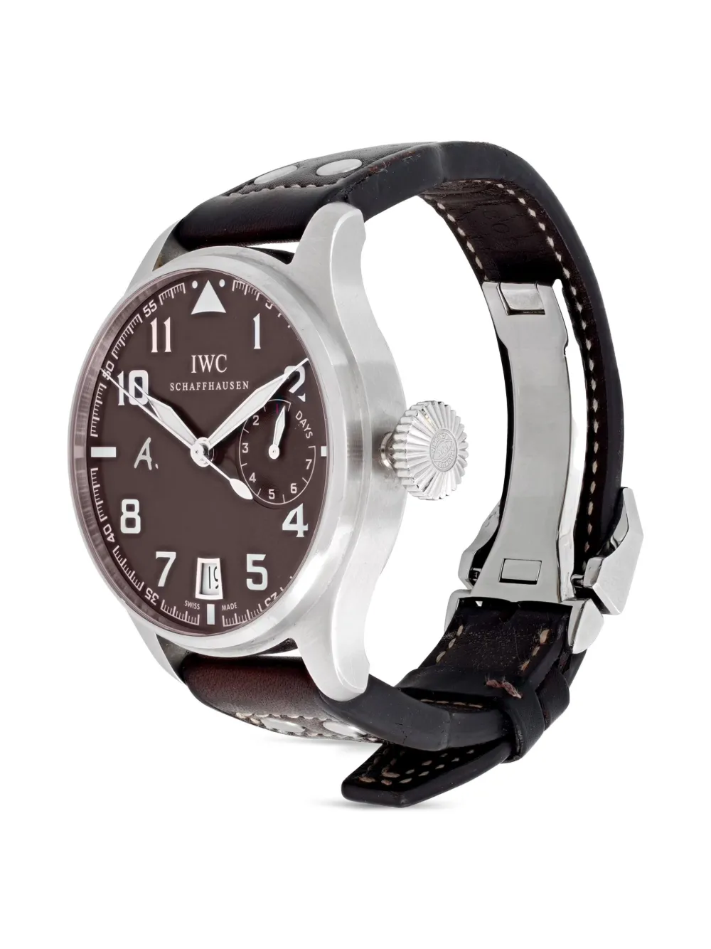 IWC Schaffhausen Pre-owned Big Pilot Saint Exupery horloge 47 mm - Bruin