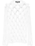 Black Comme Des Garçons open-knit mesh jumper - White