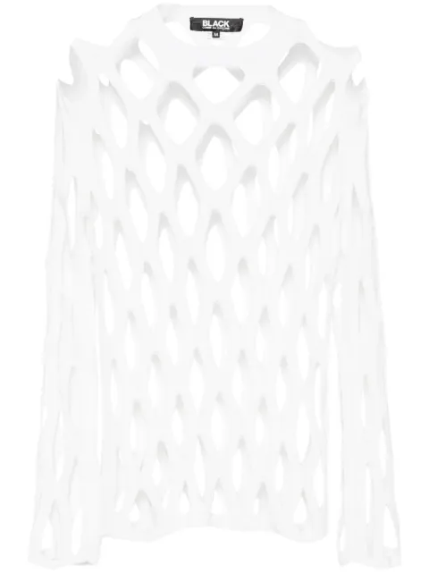 Black Comme Des Garçons open-knit mesh jumper