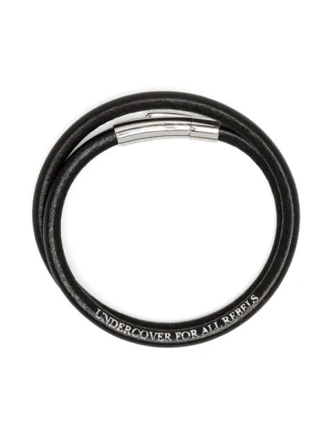 Undercover logo-engraved leather bracelet