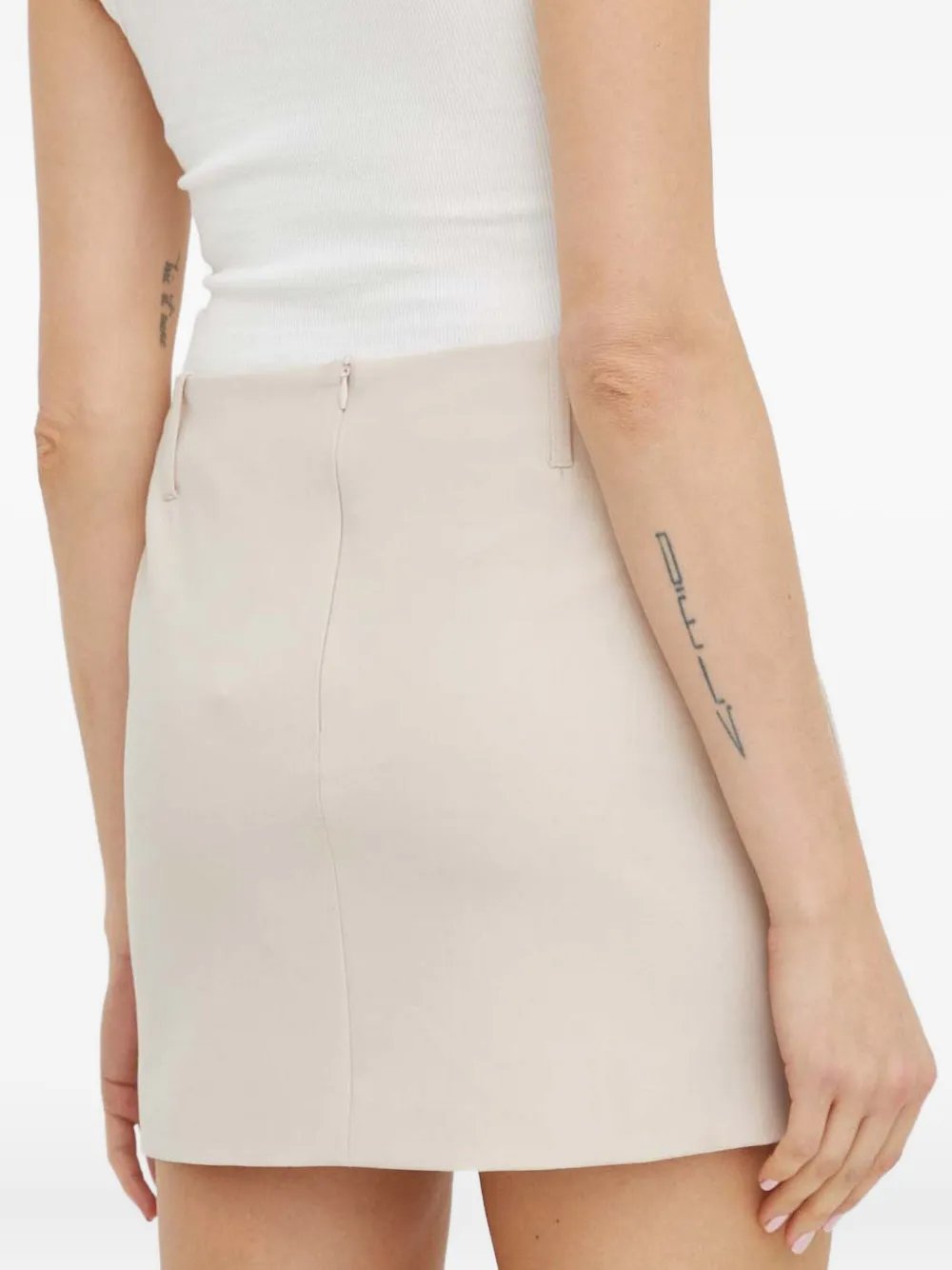 Herskind Pocket-wrap Mini Skirt In Neutral