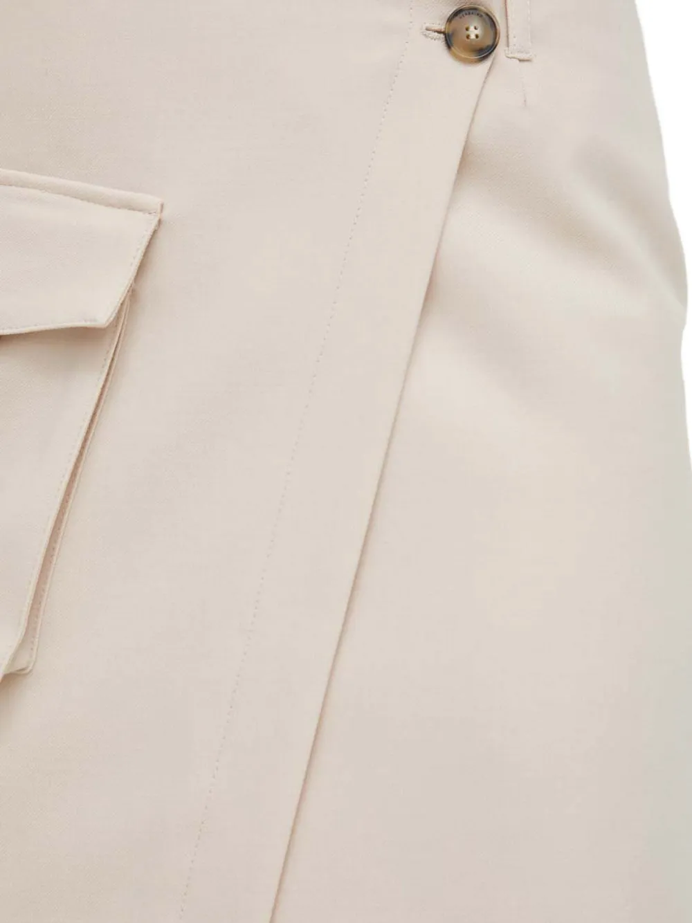 Herskind Pocket-wrap Mini Skirt In Neutral