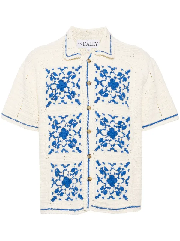 S.S.DALEY Abel Crochet Shirt | Neutrals | FARFETCH 
