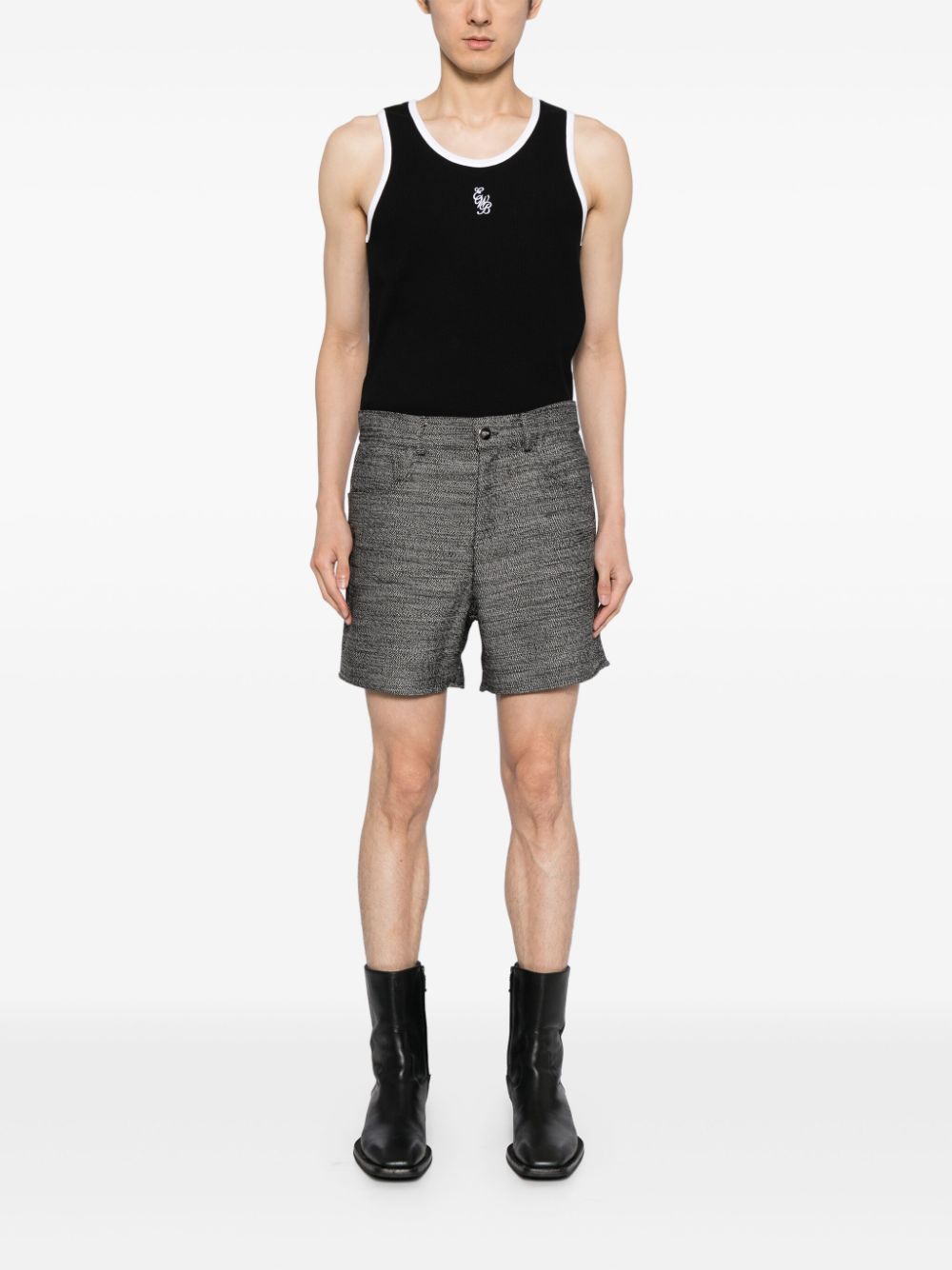 Shop Ernest W Baker Five-pocket Tailored Shorts In Schwarz