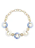 Shanghai Tang x Jacky Tsai Porcelain necklace - Gold