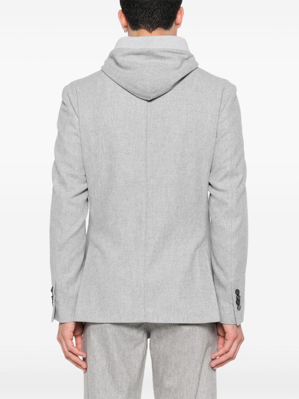 Shop Eleventy Layered Blazer In Grey