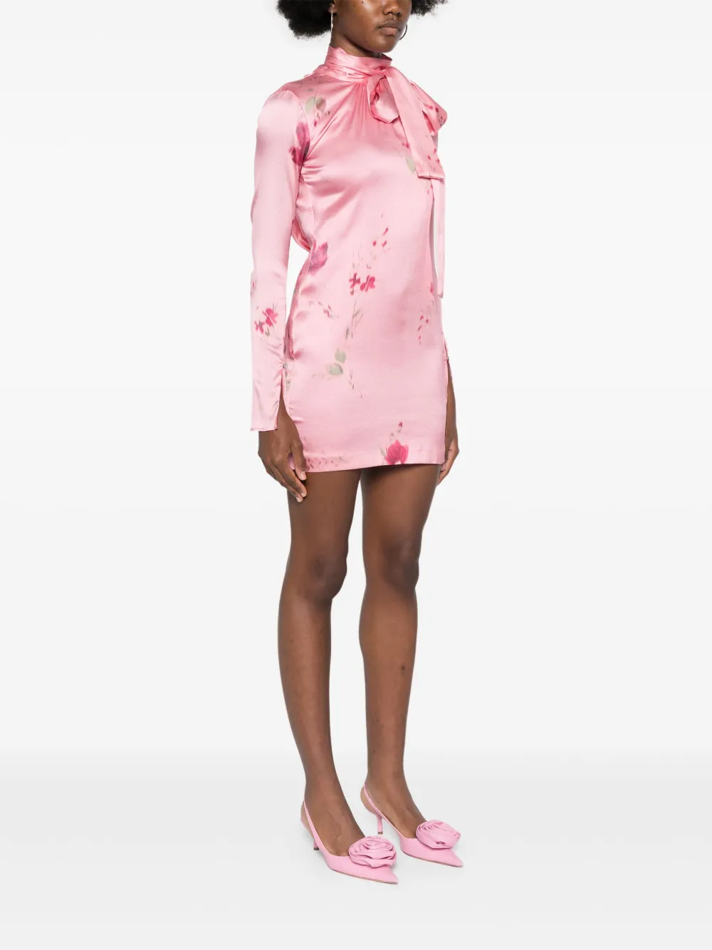 Blumarine Mini-jurk met bloemenprint Roze