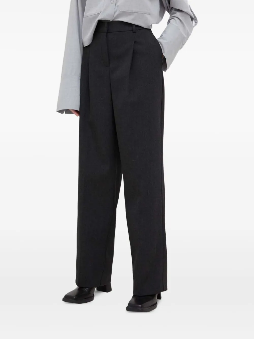 HERSKIND pleated belt-loops trousers | Grey | Image 1