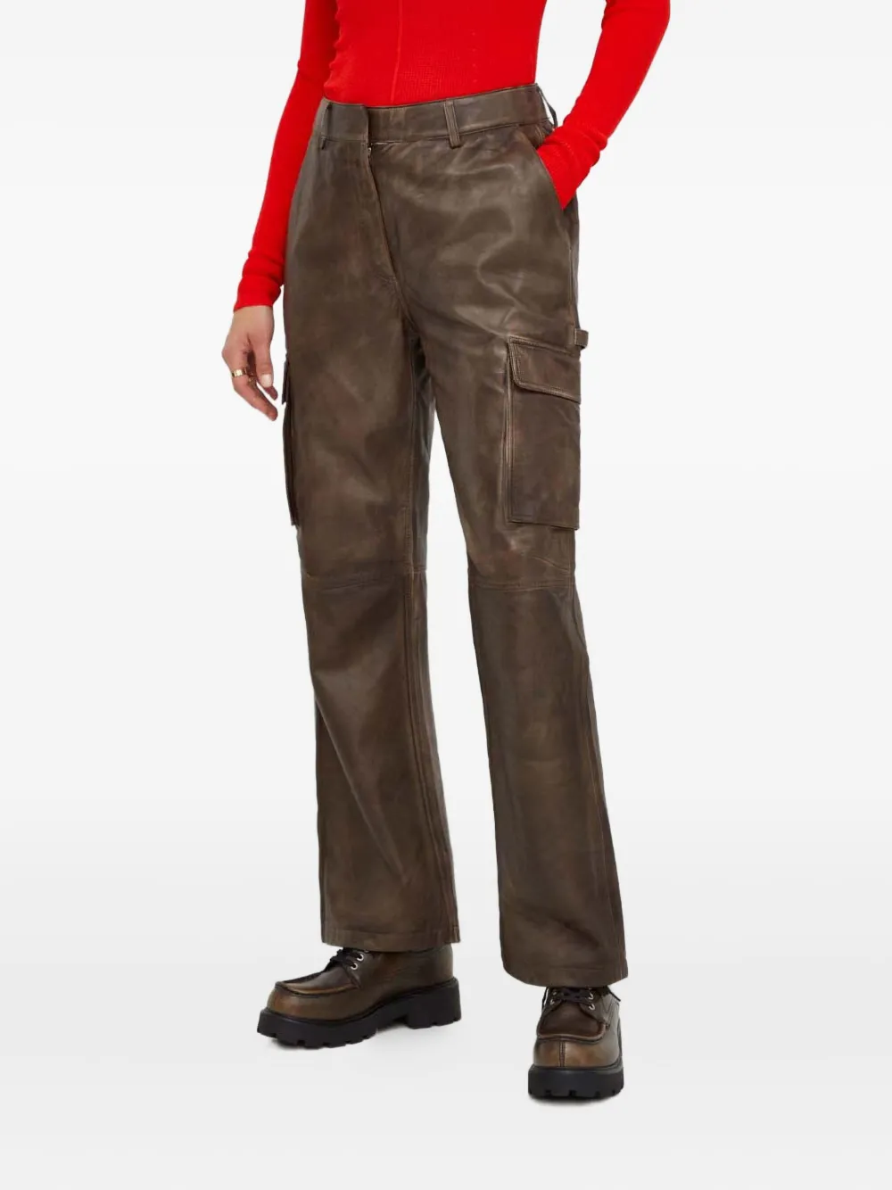 Herskind Cargo Pocket Trousers In Brown