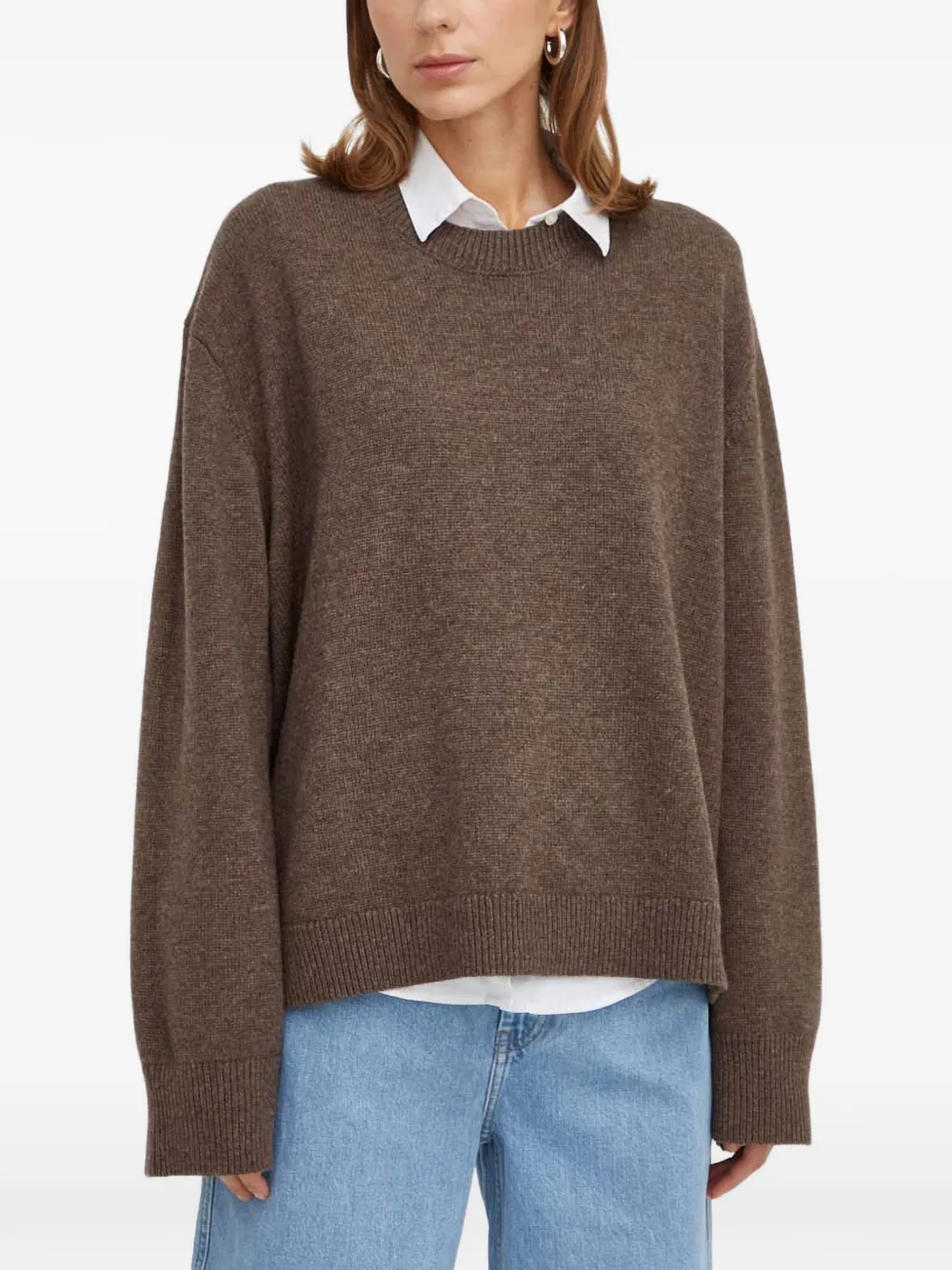 HERSKIND round-neck sweater - Marrone