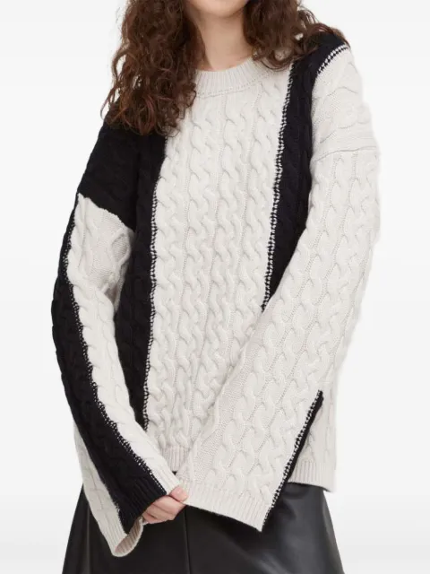 HERSKIND cable knit panelled sweater