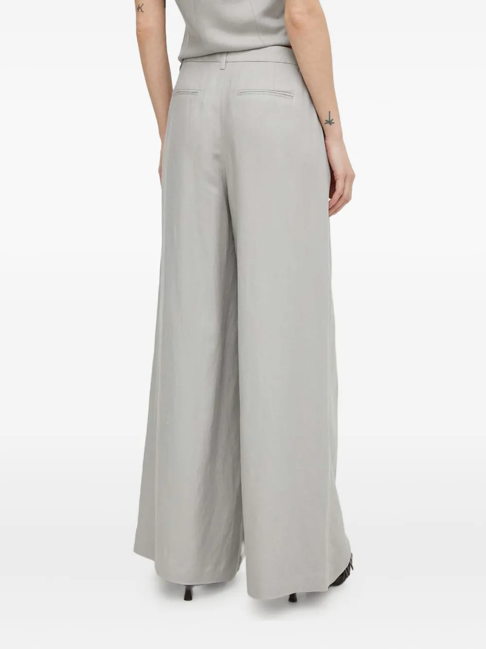 Herskind Pleated Palazzo Pants In Gray