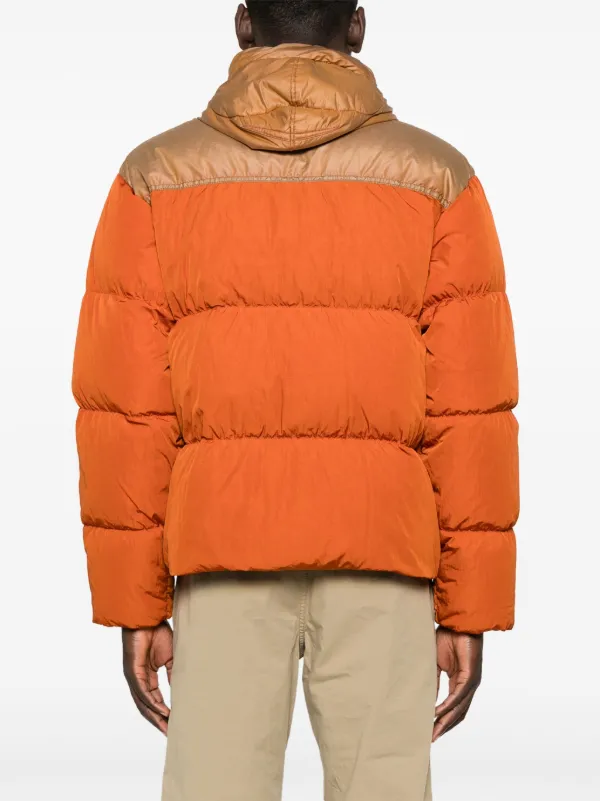 C.P. Company Eco Chrome R Mixed Goggle Puffer Jacket Orange FARFETCH CA