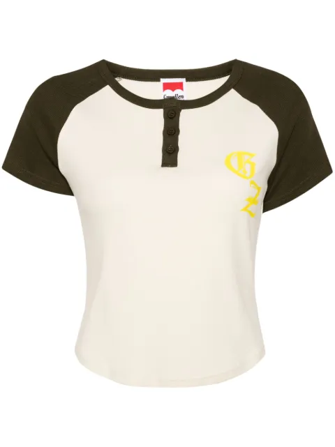 Ground Zero logo-print ribbed T-shirt