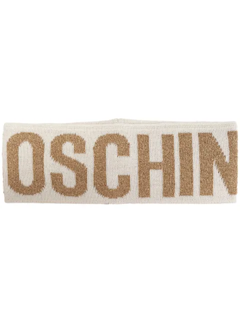Moschino logo-intarsia knit headband