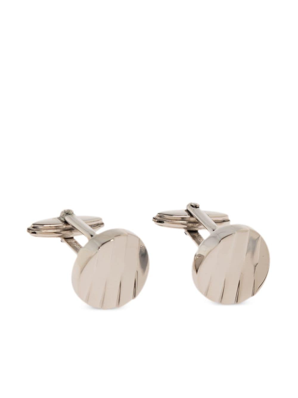 silver-tone cufflinks