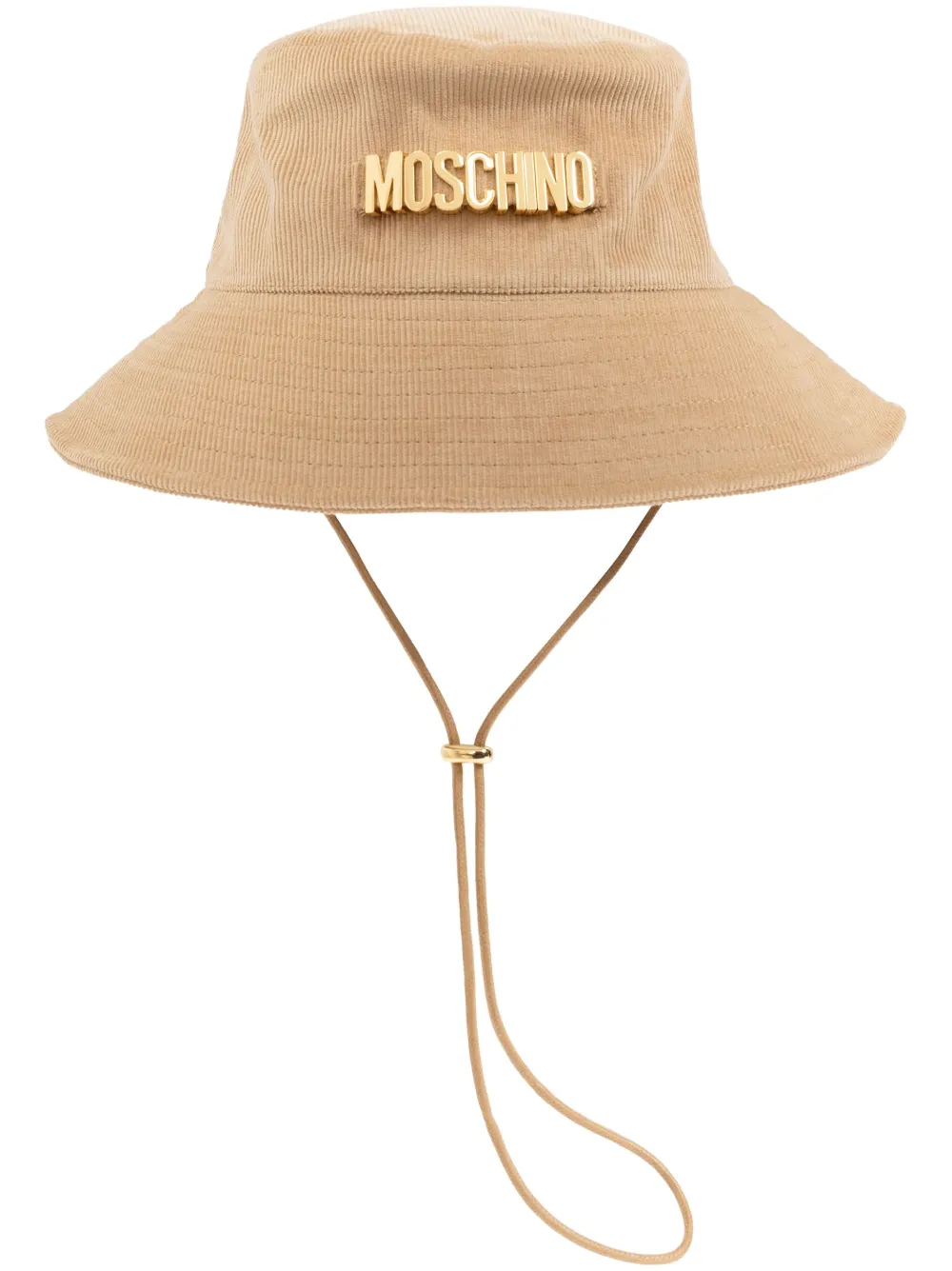 Moschino Vissershoed met logo Beige
