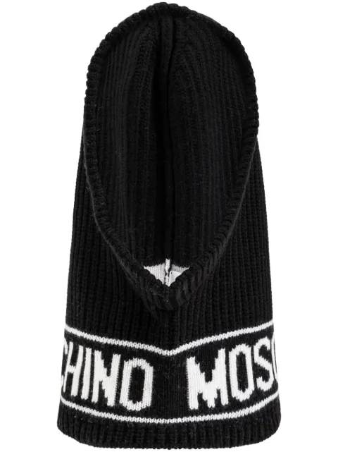 Moschino logo-intarsia knit balaclava