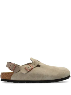 Birkenstock Boston Suede Sandals | Neutrals | FARFETCH