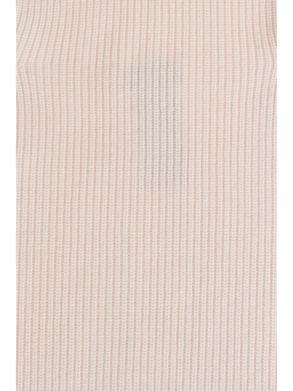 Shop Yves Salomon Ribbed Wool Snood In Pink