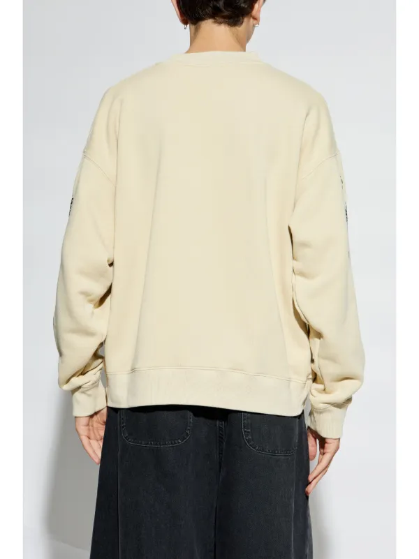 Off-White embroidered-logo Cotton Sweatshirt | Neutrals