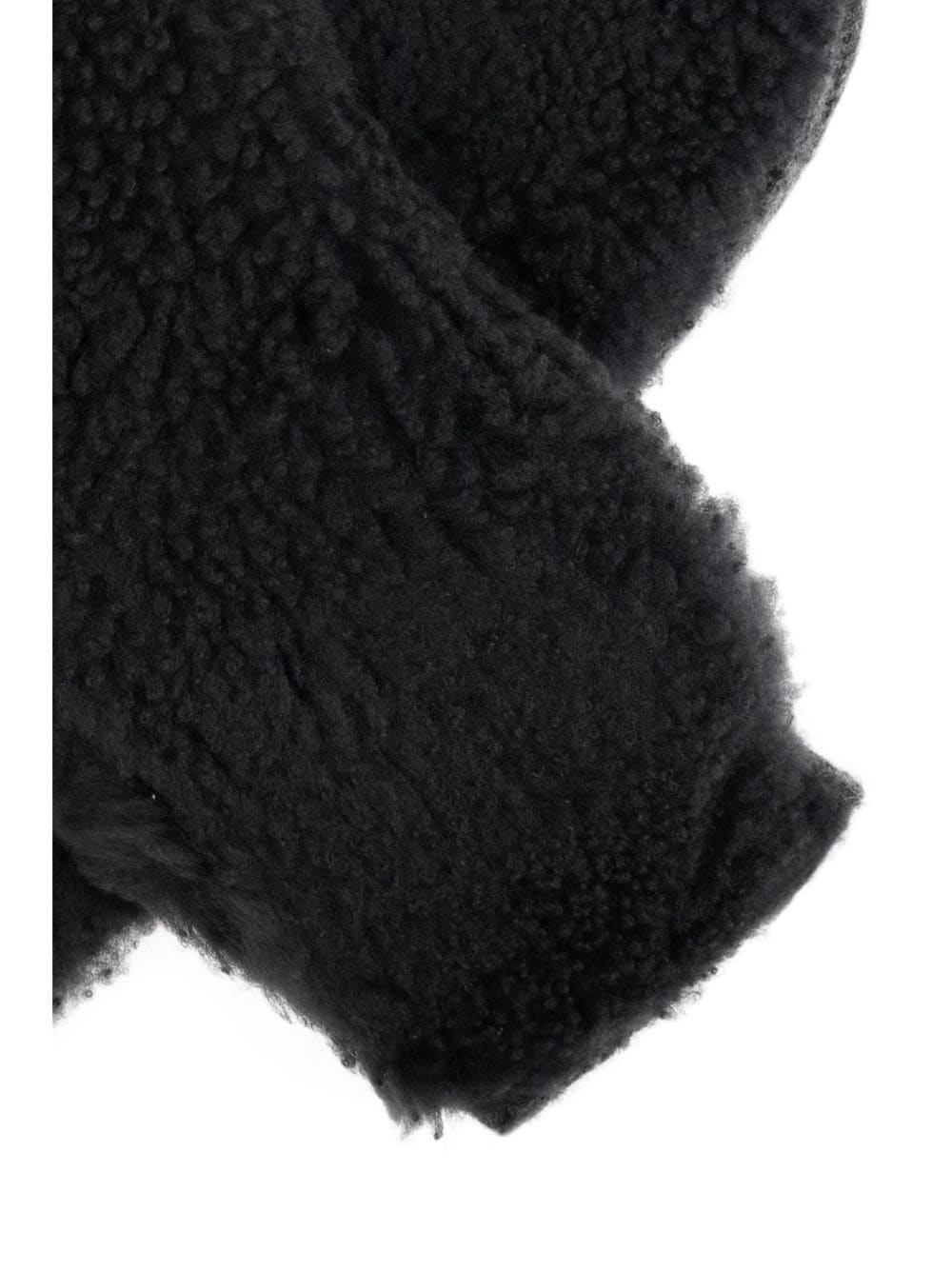 Shop Yves Salomon Panelled Knit Gloves In Grey