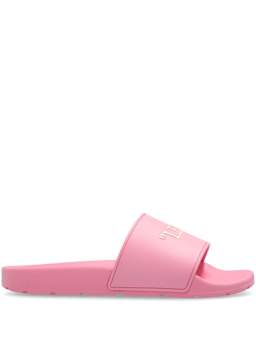 Shop Off-white X Virgil Abloh Logo-print Slides In Pink