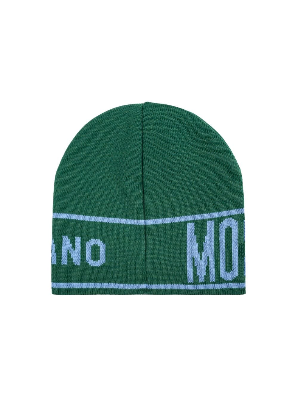 Moschino Enkelsokken met intarsia logo - Groen