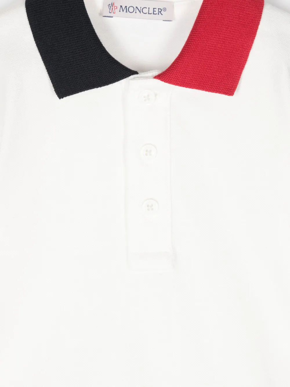 Moncler Enfant Poloshirt met logopatch Wit