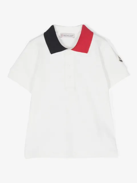 Moncler Enfant playera tipo polo con parche del logo