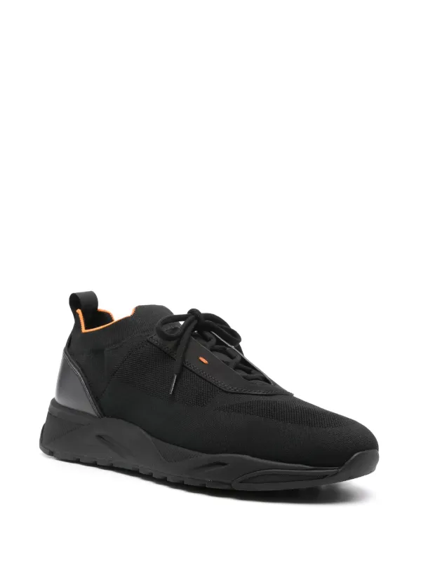 Santoni Stretch Knit Sneakers | Black | FARFETCH