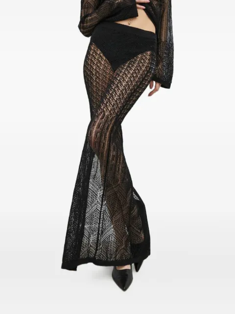 HERSKIND open-work slit maxi skirt
