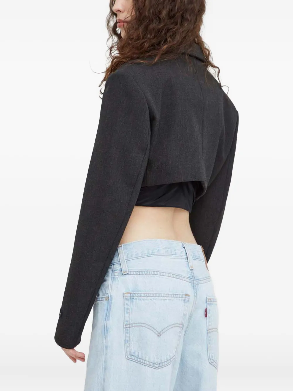 Herskind Buttoned Bolero Top In Blue