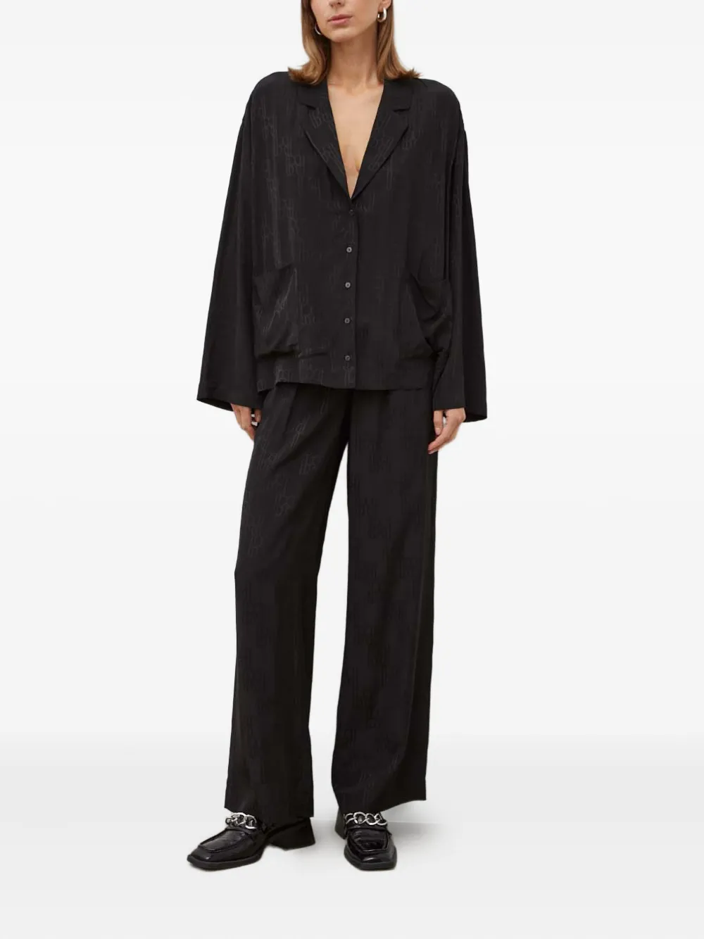 HERSKIND monogram-pattern trousers | Straight Trousers | Image 2