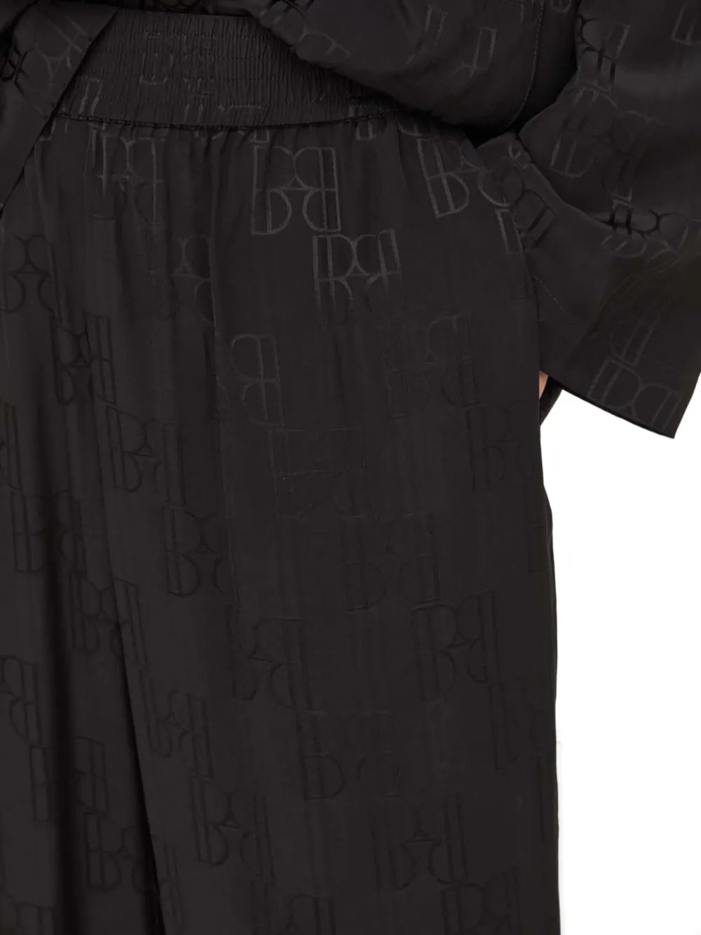 Herskind Monogram-pattern Trousers In Black