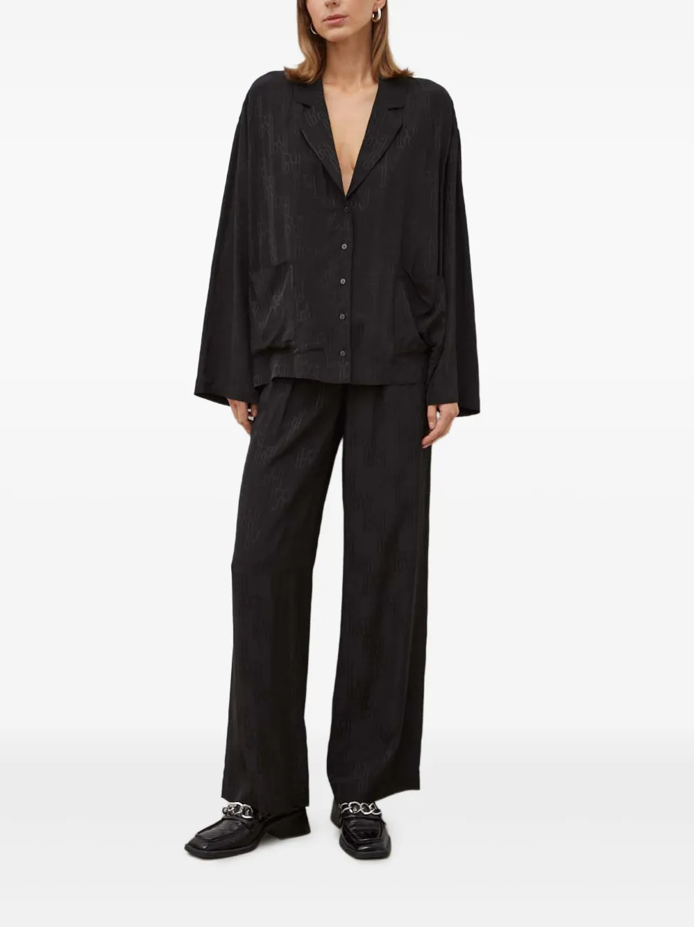 HERSKIND Calça com padronagem monogramada | Calça Reta | Image 2
