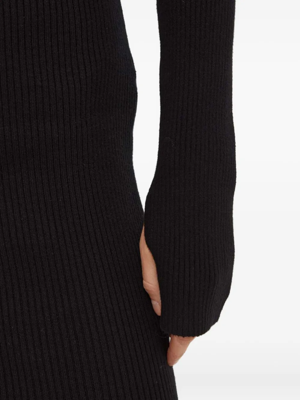 Herskind Long-sleeve Midi Dress In Black