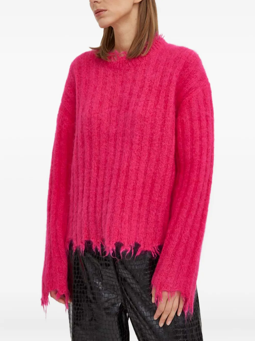 HERSKIND suéter con dobladillo deshilachado | rosado | Image 1