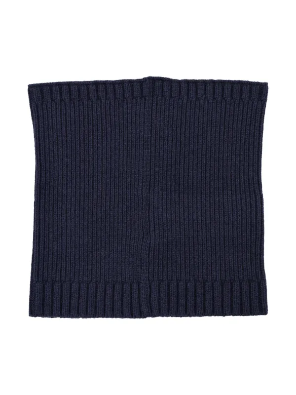 Stone Island Junior logo-patch Knitted Scarf Black FARFETCH GR