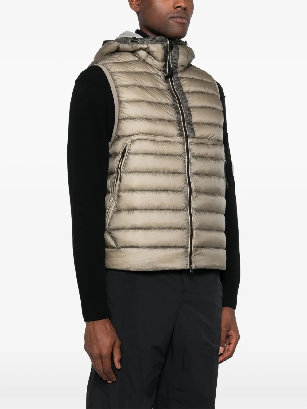C.P. Company Bodywarmer met goggle-detail Groen
